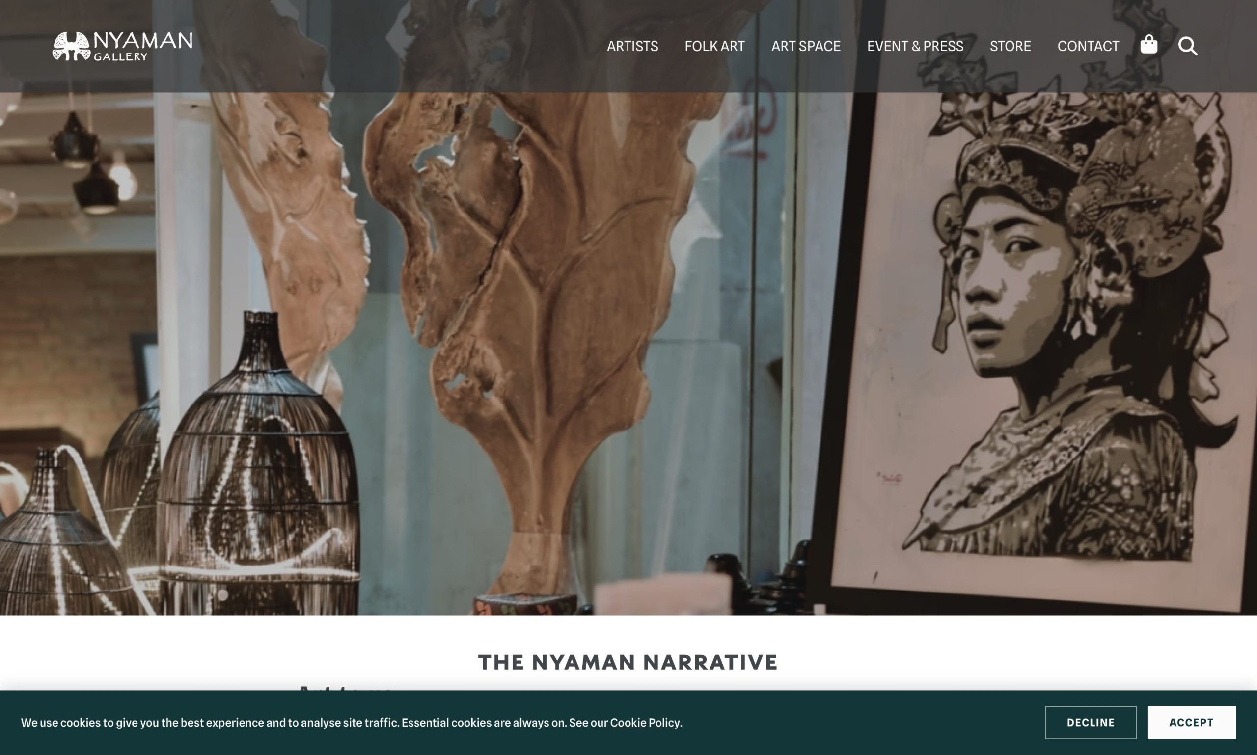Nyaman Gallery website