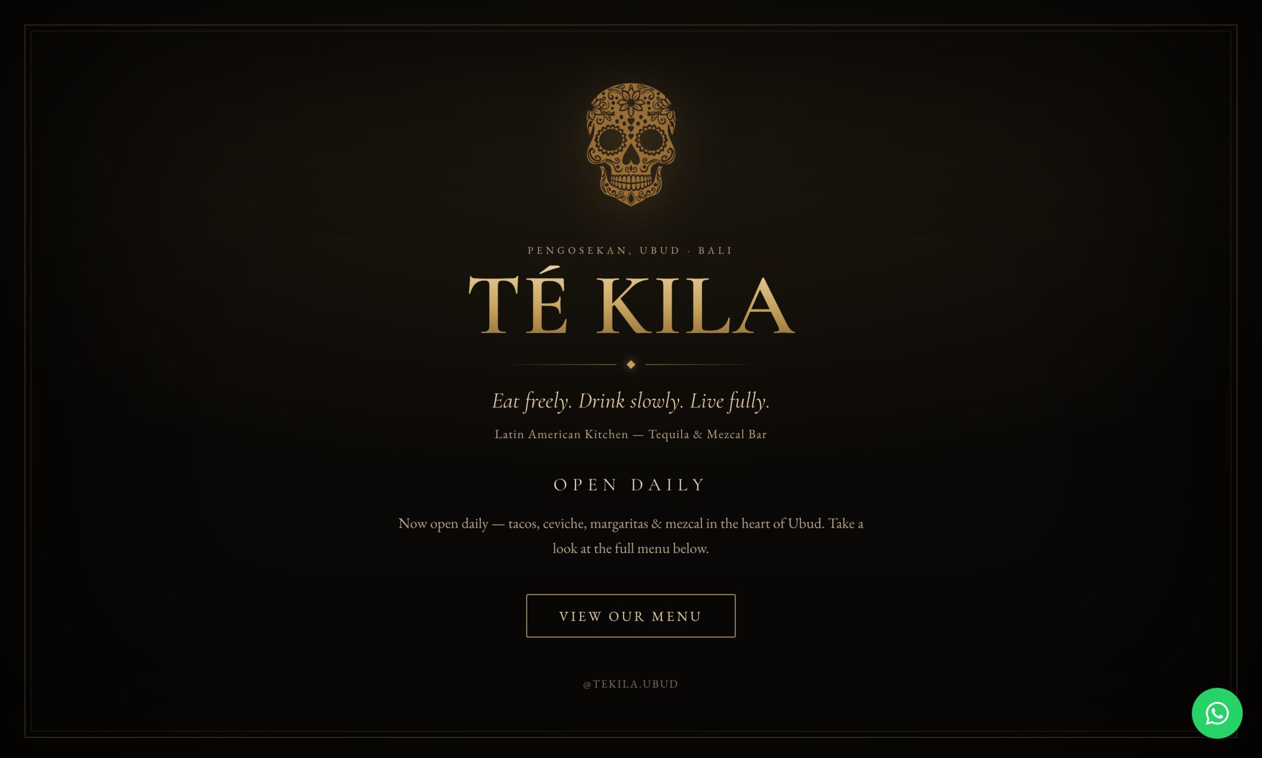 Té Kila Ubud website